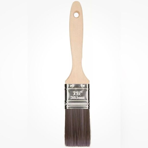🤯5/$20🤯 Amazon Basics Flat Edge Master Pro Paint Brush 1.5” Wood NWT - Picture 2 of 4